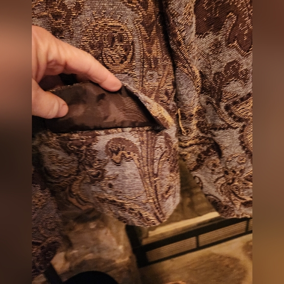Roth Lecover California  Brown Paisley Blazer Elegant Suit Jacket - Picture 4 of 11